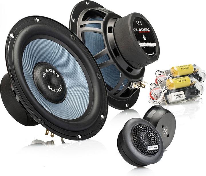 Gladen Audio M165 G2 - Altoparlante per auto - 16,5 cm Composet - 2 altoparlanti stradali - 125 Watt (125 W, 16.50 cm)