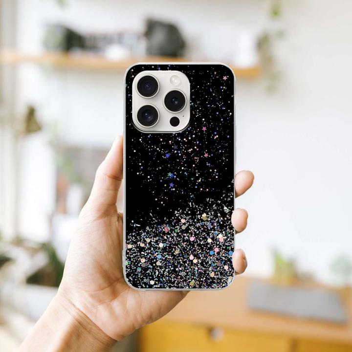 Image du produit Cadorabo Coque pour Apple iPhone 15 PRO TPU funkelnder Glitter (Apple iPhone 15 Pro)