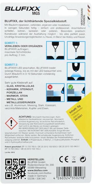 Productafbeelding Blufixx Set metaal, glas + steen (5 g)