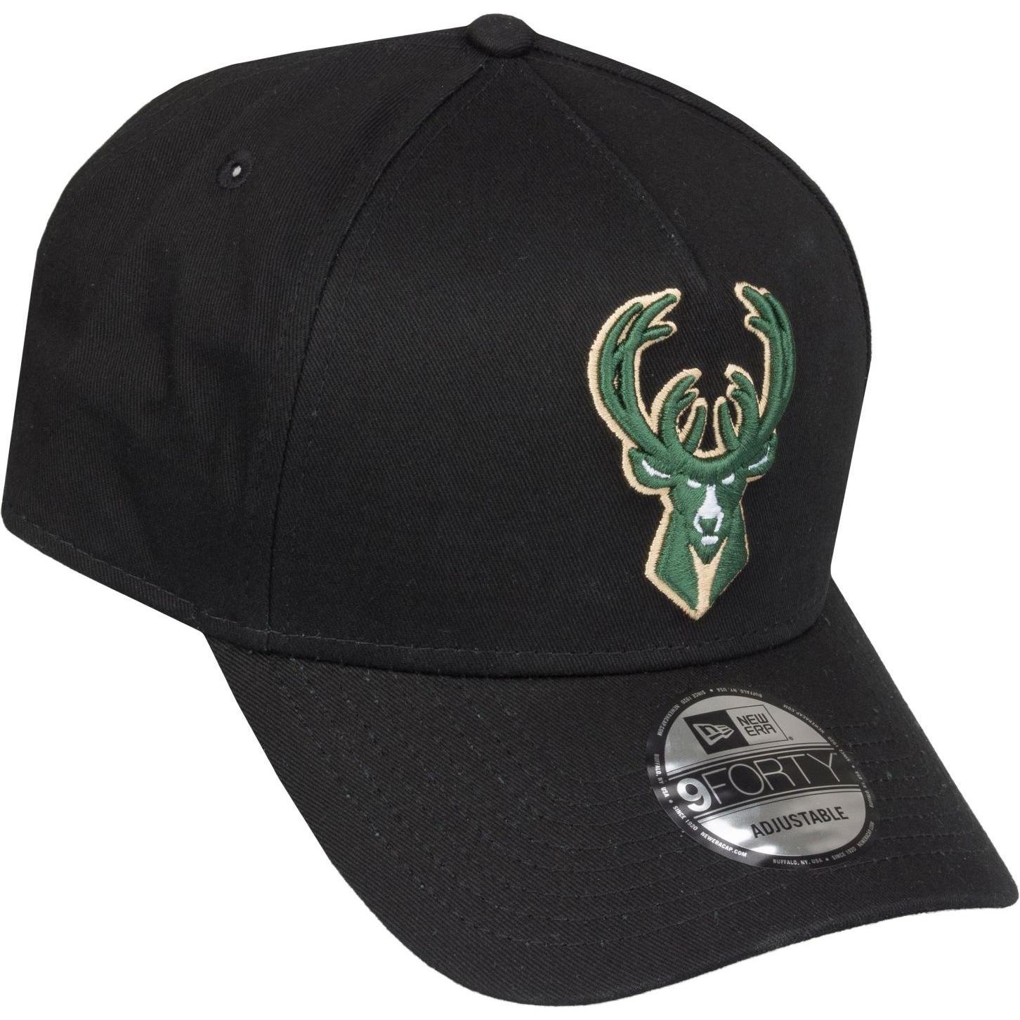 Thumbnail - New Era, Herren, Cap, 9Forty A-Frame Snapback Cap - Milwaukee Bucks, Schwarz, (One Size)