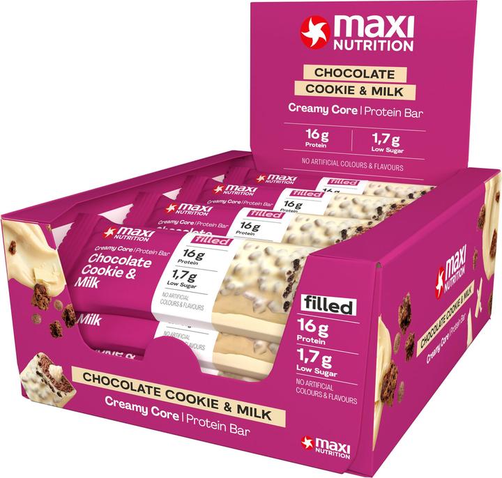 Actual product image Maxi Nutrition MAXI N. Protein Bar 125483 Chocolate Cookie Milk 12x45g (12 pcs., 45 g)
