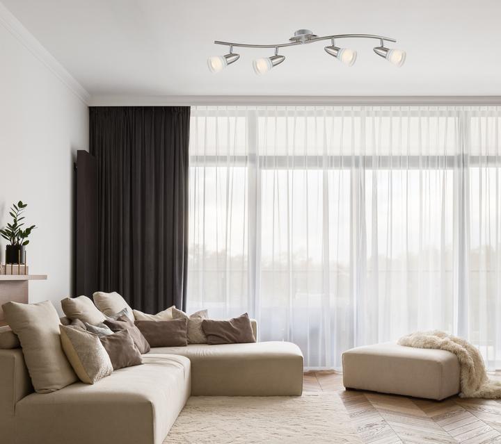 Actual product image Globo LED spotlight nickel matt 4xE14 LED (350 lm, E14)