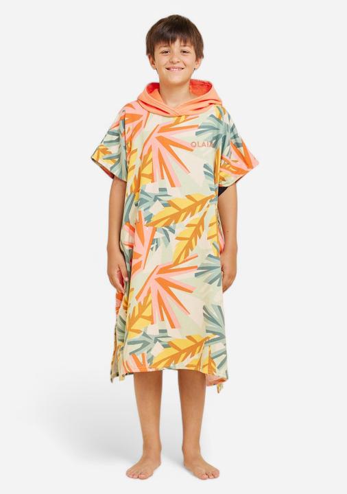 Olaian Surf-Poncho Kinder 135–160 cm 550 Jungle koralle