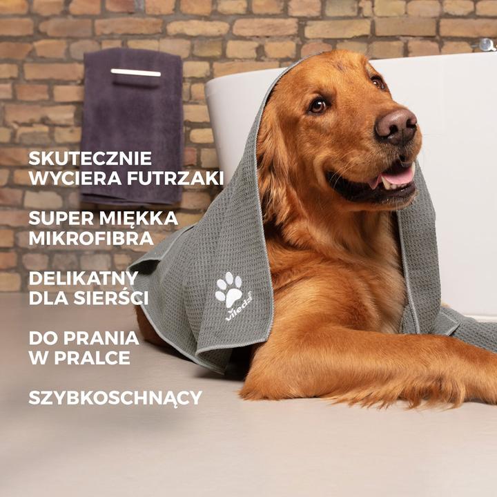 Produktbild Vileda Pet Pro Microfaser-Handtuch M (grau, Gr??e M, 45 x 70cm) (Katze, Hund)