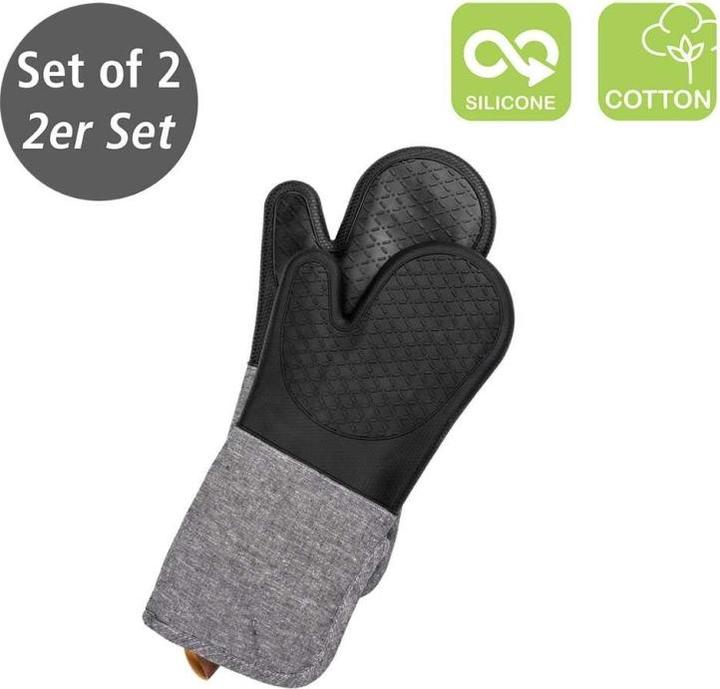 Produktbild Wenko Topfhandschuhe Ada Silikon 2er (Baumwolle, Polyester, Leinen, Viskose)