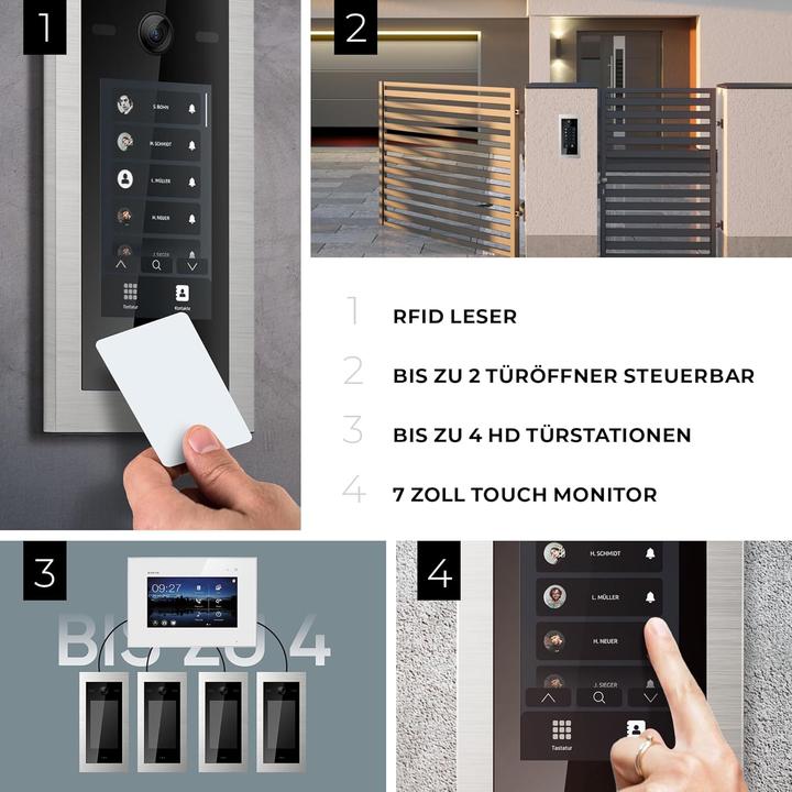 Immagine prodotto Balter EVO-HD Video-Türsprechanlage mit Touchscreen (Cablato, WiFi)