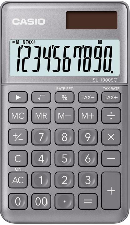 Actual product image Casio Calculator BIC SL1000SCG 10-digit grey (Battery operated)