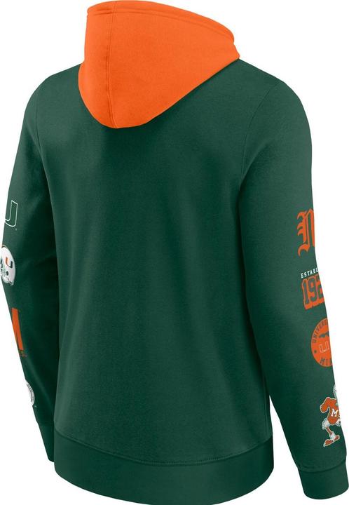 Immagine prodotto Fanatics Felpa con cappuccio Miami Hurricanes NCAA con toppe sulle maniche - XXL (XXL)
