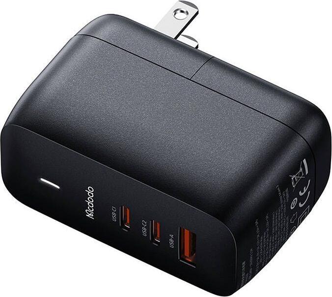 Produktbild Mcdodo 65W Ladegrät inkl. Ladekabel 60W Typ-C zu Typ-C (EU/UK/US) Reddot Winner 2021 - Schwarz (65 W, 1 Port)
