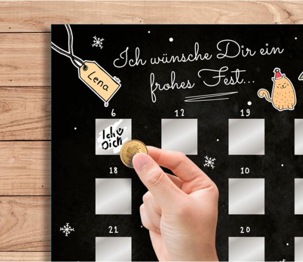 Immagine prodotto Out of the blue Calendario dell'Avvento fai da te da grattare