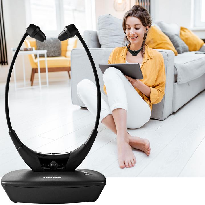 Actual product image Nedis HPRF010BK (No noise cancellation, 4.50 h, Wireless)