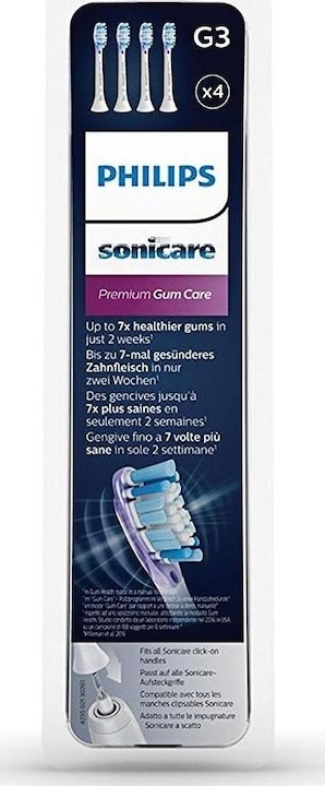 Actual product image Philips Sonicare Original slip-on brush Premium GumCare 4 pack (4 x)