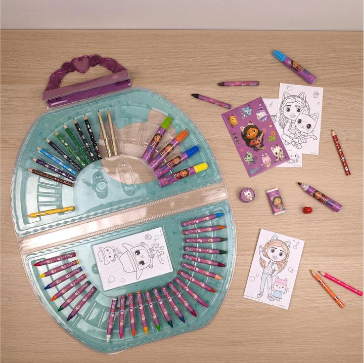 Actual product image Gabby's Dollhouse Kleurkoffer 51 dlg.