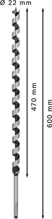 Produktbild Bosch Professional Zubehör PRO Wood Holzschlangenbohrer, 22 x 470 x 600 mm (11.1 mm)