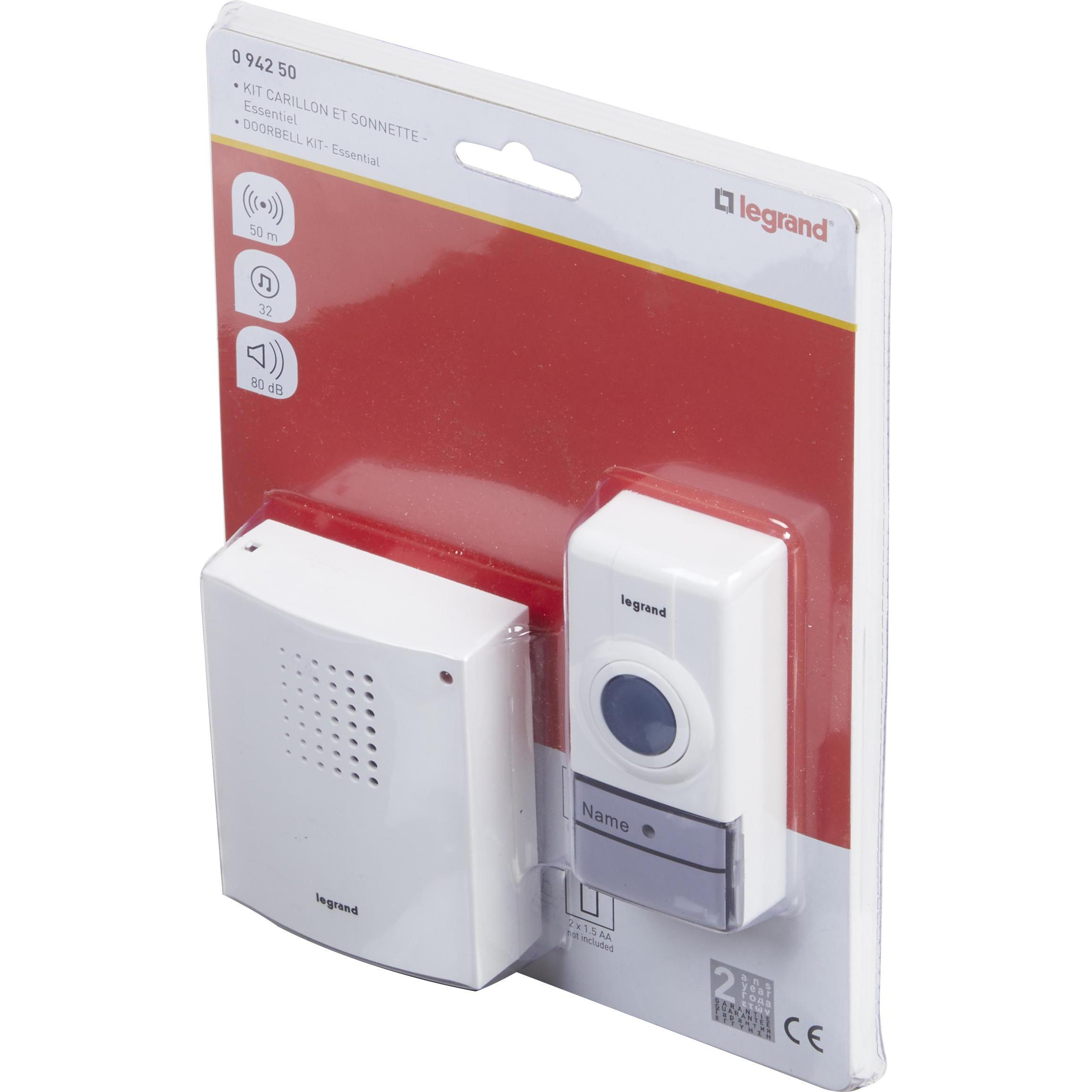 Legrand, Campanello + Citofono, Eco radio gong set (Funk)