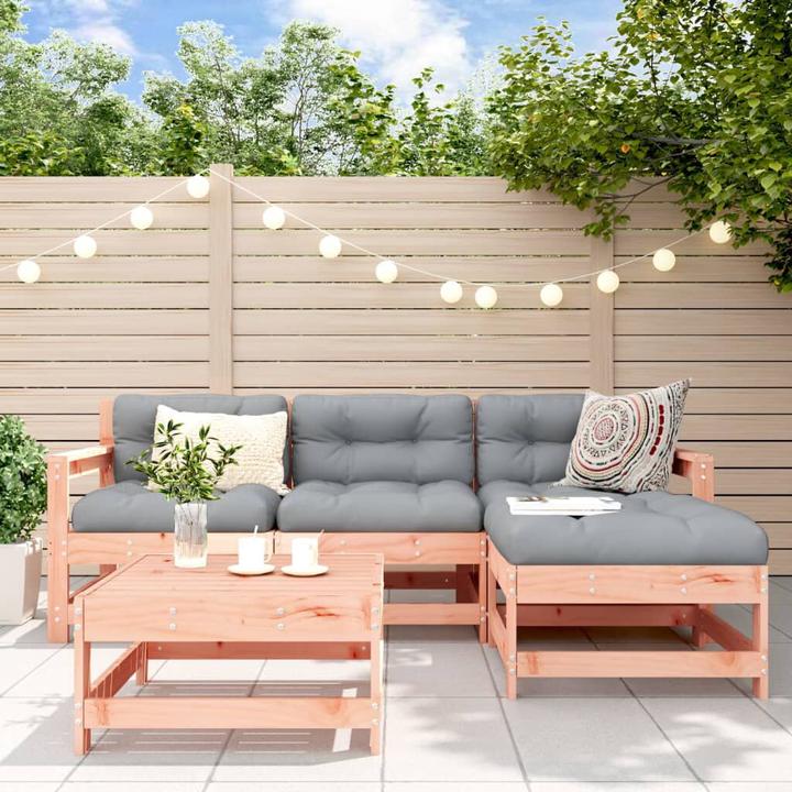Image du produit VidaXL Ensemble salon de jardin 5 pièces avec coussins Bois massif Douglas