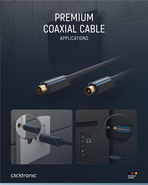 Immagine prodotto clicktronic Cavo di collegamento (95 dB, Cavi antenna)