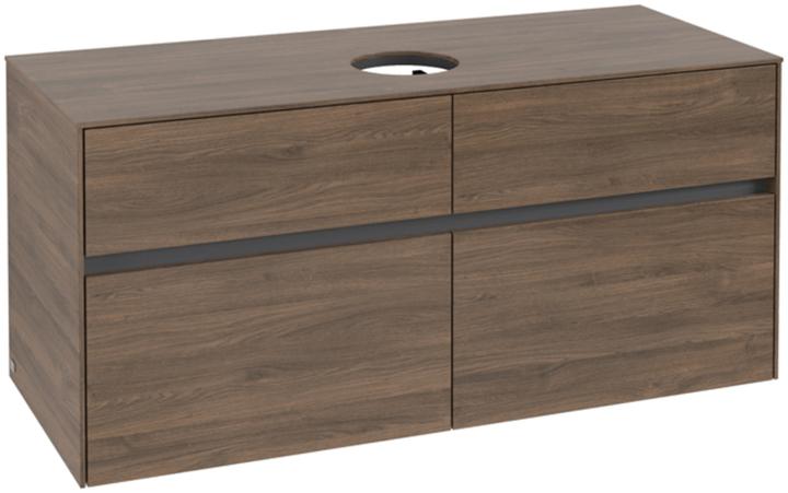 Actual product image Villeroy & Boch Collaro washbasin cabinet 1200x548x500 mm, 4 drawers, for washbasin in the middl (127 x 62 x 57 cm)