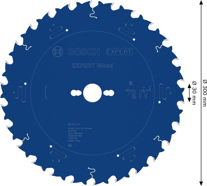 Productafbeelding Bosch Professional EXPERT Wood Kreissägeblatt, 300x30 mm, T26