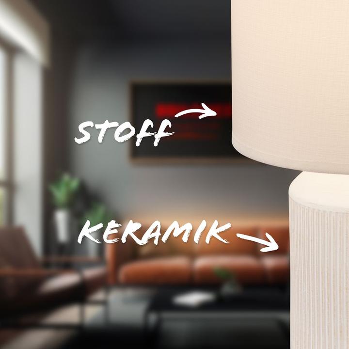 Actual product image Briloner INO ceramic table lamp, white, excl. 1x E27 max. 10W (E27)