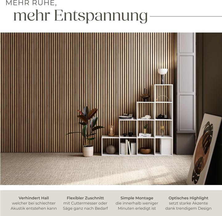 Image du produit tectake Lot de 2 panneaux acoustiques Sonic Wall imitation bois (2 pcs)