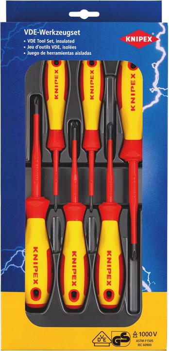 Image du produit Knipex Jeu de tournevis VDE (Cruciforme PZ, Recouvrement cruciforme Phillipps (PH))