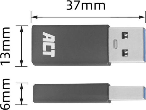 Produktbild USB A – USB C adapter (USB Typ-C, USB-A, 3.80 cm)
