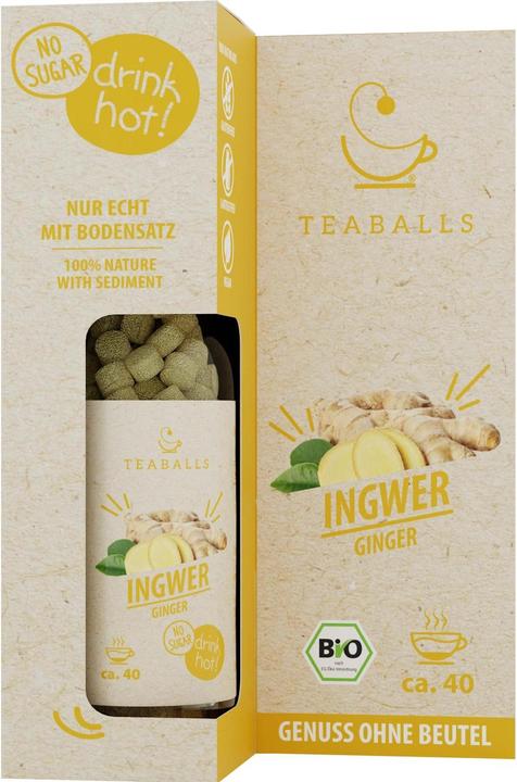 Immagine prodotto Teaballs Zenzero naturalmente torbido 140 pezzi (70 g)