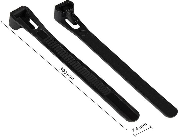 Image du produit Good Connections Alcasa KAB-R30S74 Collier de serrage détachable Nylon noir 100 pcs(s) (Serre-câbles en plastique, 300 mm, 100 pcs)