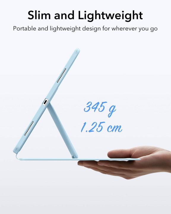 Actual product image ESR - Flip Hybrid - iPad Air 4 (2020) / Air 5 (2022) / Air 11 (2024) / Air 11 (2025) - Sky Blue (Apple iPad Air 11 2024, Apple iPad Air 11 2025, Apple iPad Air 2020, Apple iPad Air 2022)