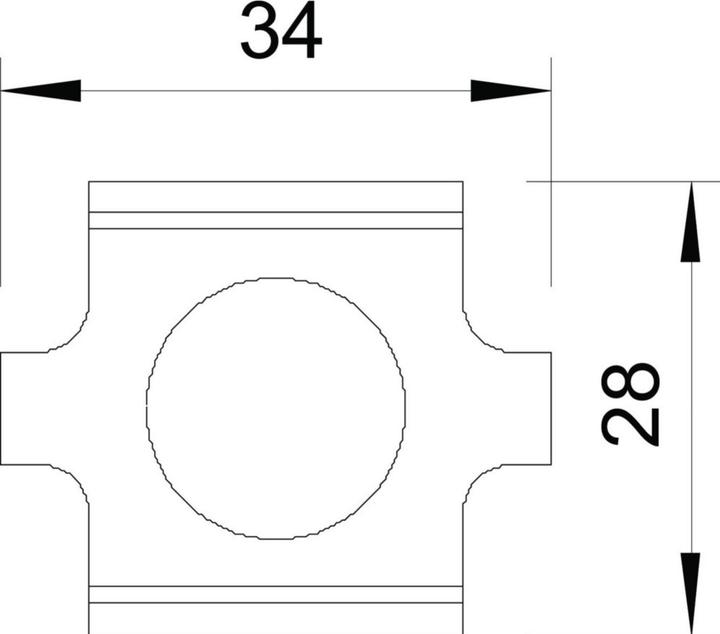 Immagine prodotto OBO Bettermann Connettore di giunzione GSV 34 VA4301 per vassoio portacavi a rete (1 pz.)