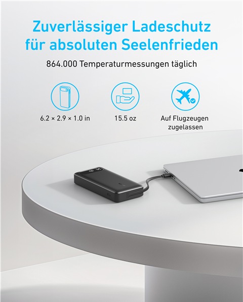 Actual product image Anker Power Bank A1383011 (20000 mAh, 87 W, 65 Wh)