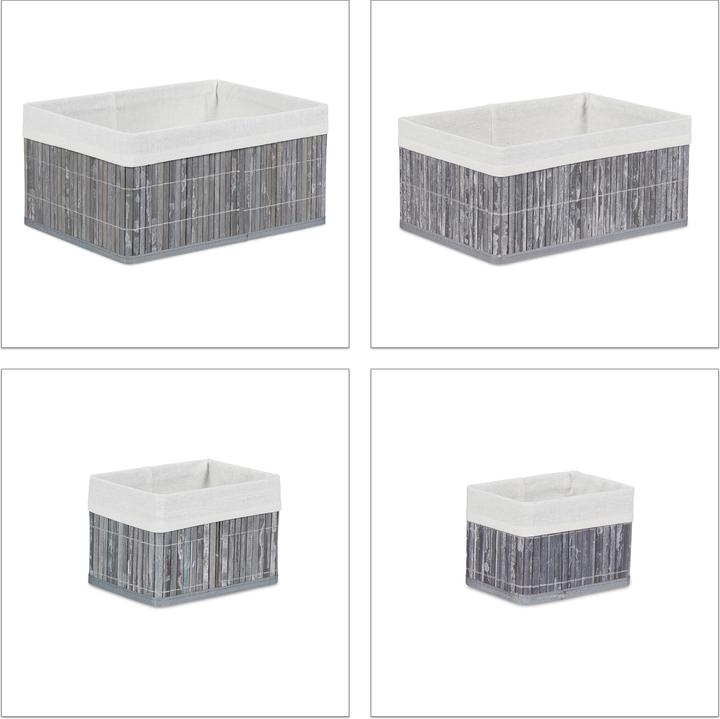 Image du produit Relaxdays Set de 6 paniers de rangement (35 x 25 x 17 cm)