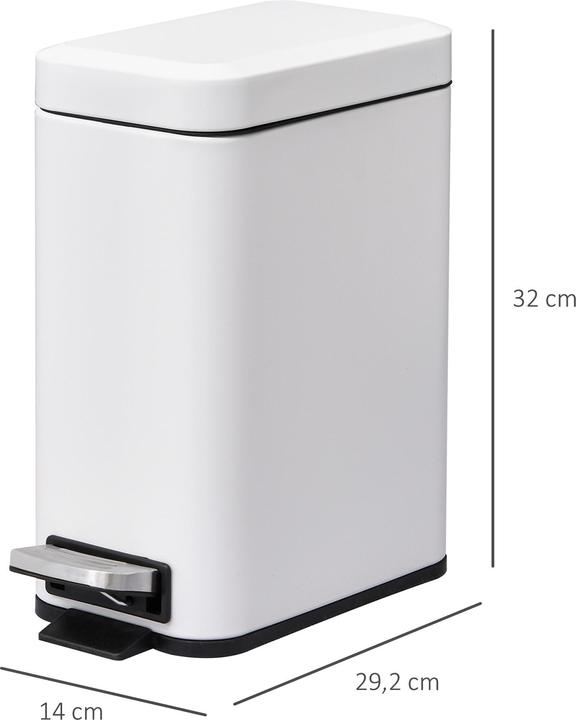 Image du produit Homcom Poubelle à pédale (5 l)