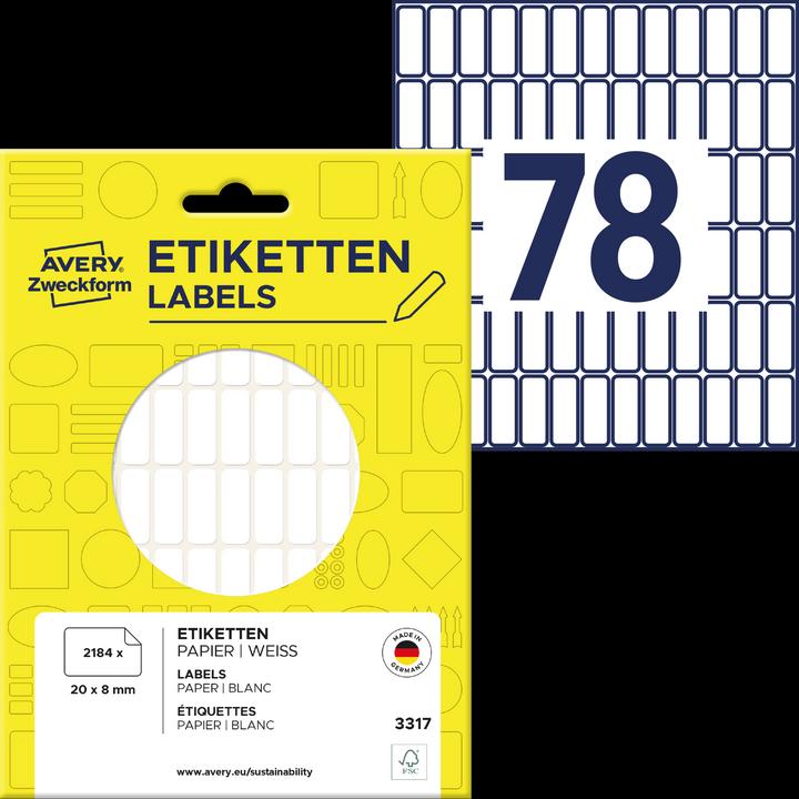 Actual product image Avery Mini Organisation Labels