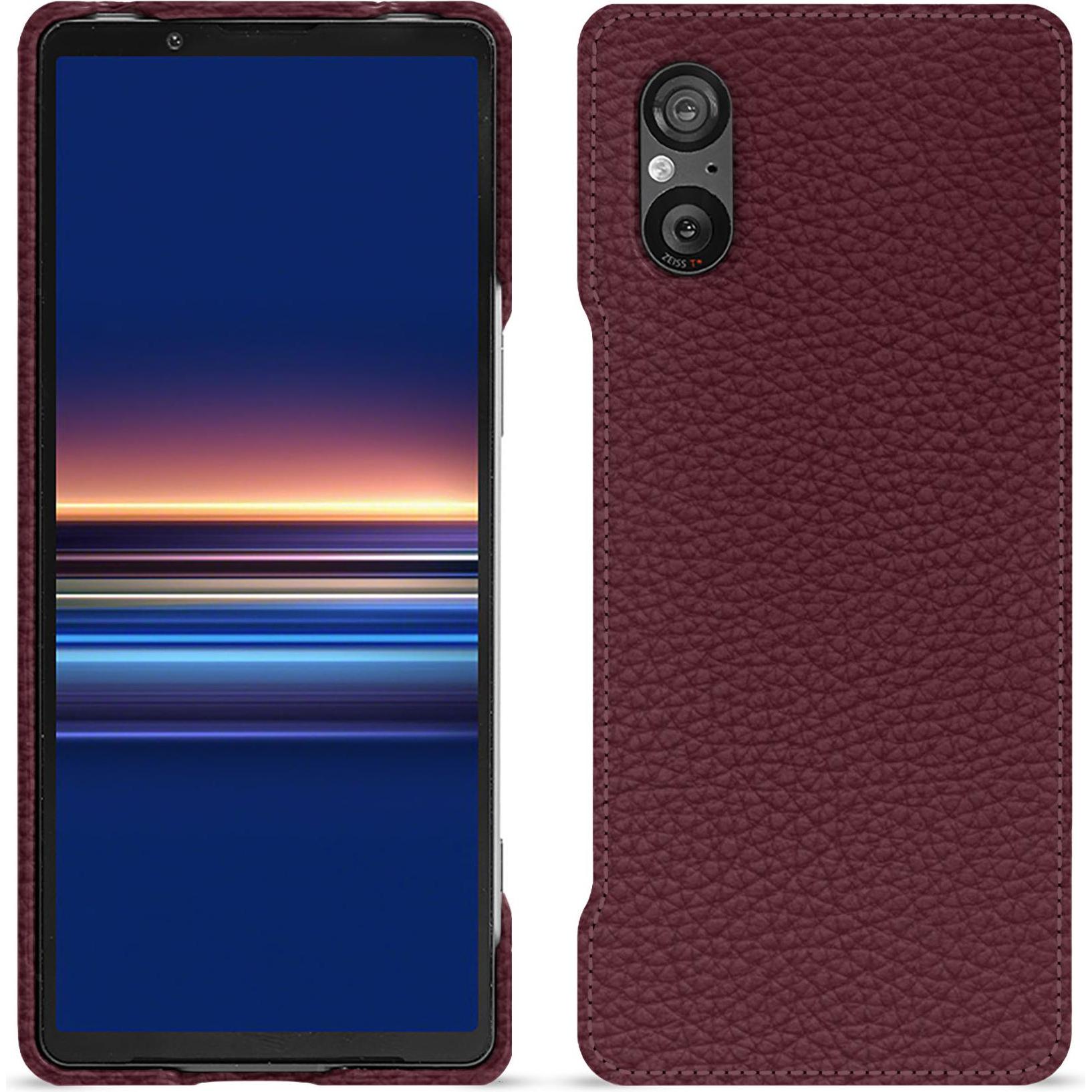 Noreve Lederschutzhülle (Sony Xperia 5 V), Smartphone Hülle, Violett