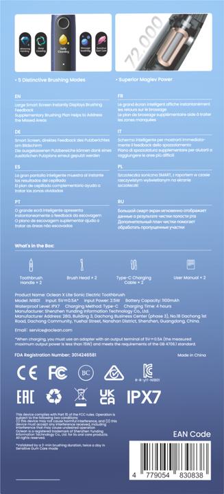Produktbild Clean X Lite Smart Sonic Duo Set Elektrische Zahnbürste, grau und blau (Schallzahnbürste)
