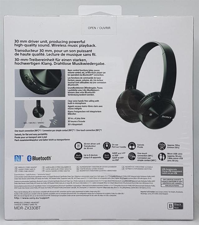 Immagine prodotto Sony Mdr-Zx330bt (30 h, Senza fili)
