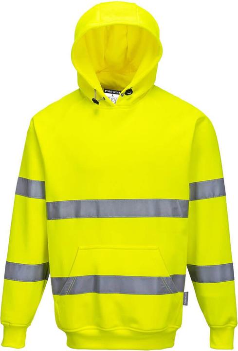 Actual product image Portwest Mens B304 Hi-Vis Drawstring Hoodie (L)