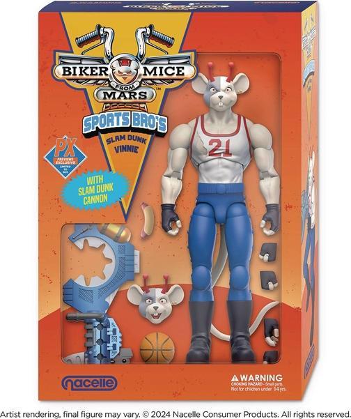 Image du produit Nacelle Biker Mice from Mars Actionfigur Sports Bros Slam Dunk Vinnie - Previews Exclusive