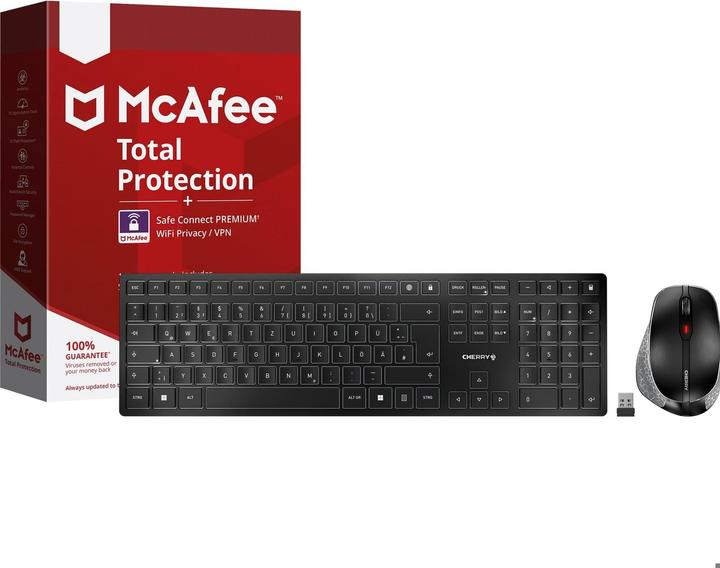 Actual product image CHERRY DW 9500 Slim + McAfee 1Y 3 User (DE, Wireless)