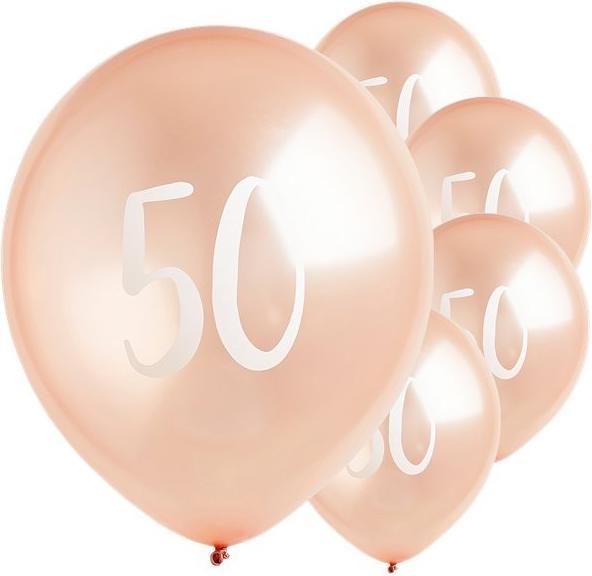 Image du produit Hootyballoo Ballons 50 ans Rose Or