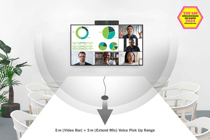 Actual product image Digitus 4K All-in-One Video Bar – Video Conference System