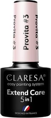 Actual product image Claresa Extend UV Nail Polish Base 5in1 Manicure Pedicure Hybrid Polish Base 5ml Pink No. 03 (Pink No. 03, Base coat)