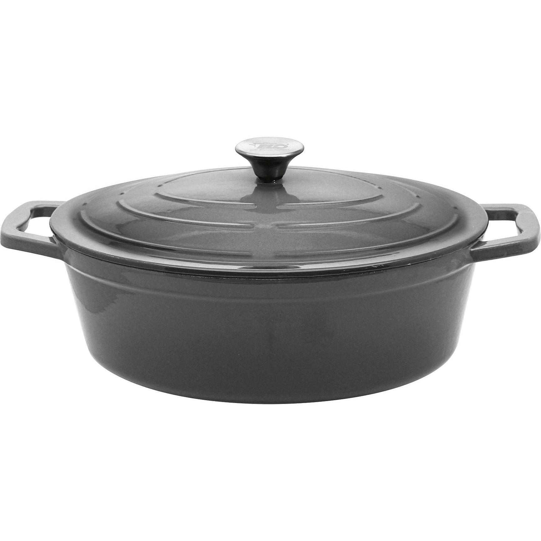 ELO Bräter Gusseisen ov.33grau (33 cm, Bräter + Schmortopf, Gusseisen) (33733-137649.0490)
