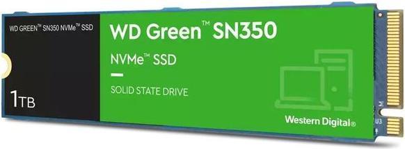 Image du produit WD Green SN350 NVMe SSD 1TB M.2 2280 PCIe Gen3 8Gb/s (1000 Go, M.2 2280)