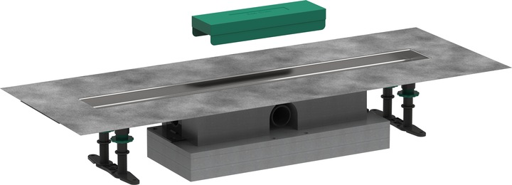 Produktbild hansgrohe HG Komplettset uBox universal für Duschrinnen Fertigsets, flach 700mm (700 mm)