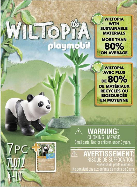 Actual product image Playmobil 71072 Young panda (71072, Playmobil Wiltopia)