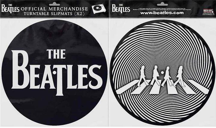 Produktbild The Beatles Matte Plattenteller Crossing Silhouettes DropTLogo 2erPack (Plattenteller)
