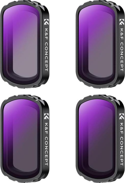 K&F Concept 4pcs Filter Kit, Magnetic ND4+ND8+ND16+ND32, HD, Anti-Reflection Green Coating, Waterproof and Scrat